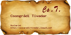 Csongrádi Tivadar névjegykártya
