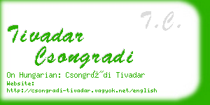 tivadar csongradi business card